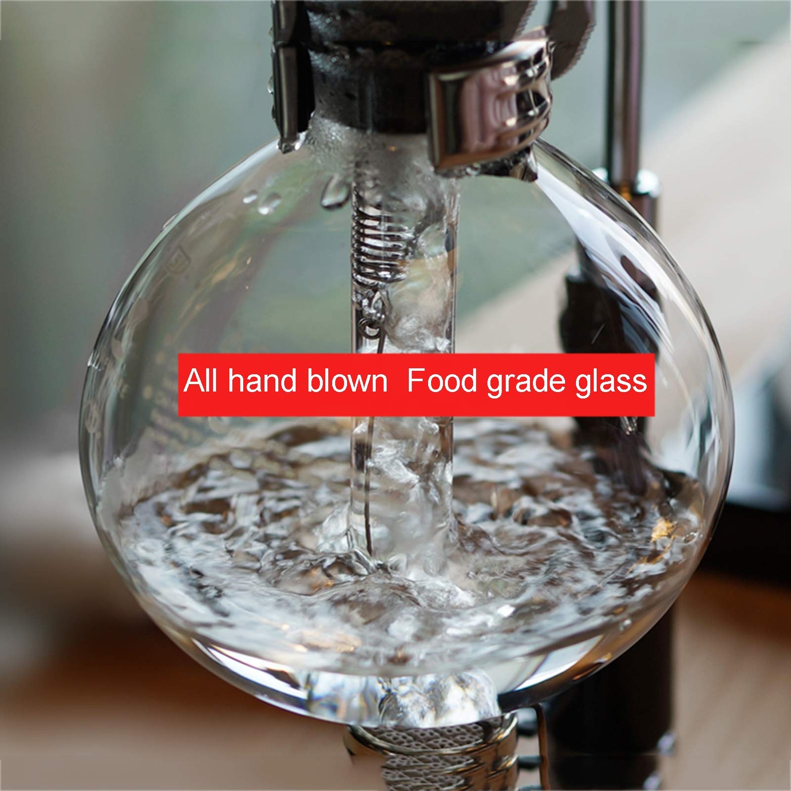 Premium Syphon Vacuum Coffee Maker - 3-5 Cup Handcrafted Glass Coffee Brewer with Heat-Resistant Borosilicate Glass - Perfect for Home Brewing, Specialty Coffee Shops & Gift Giving