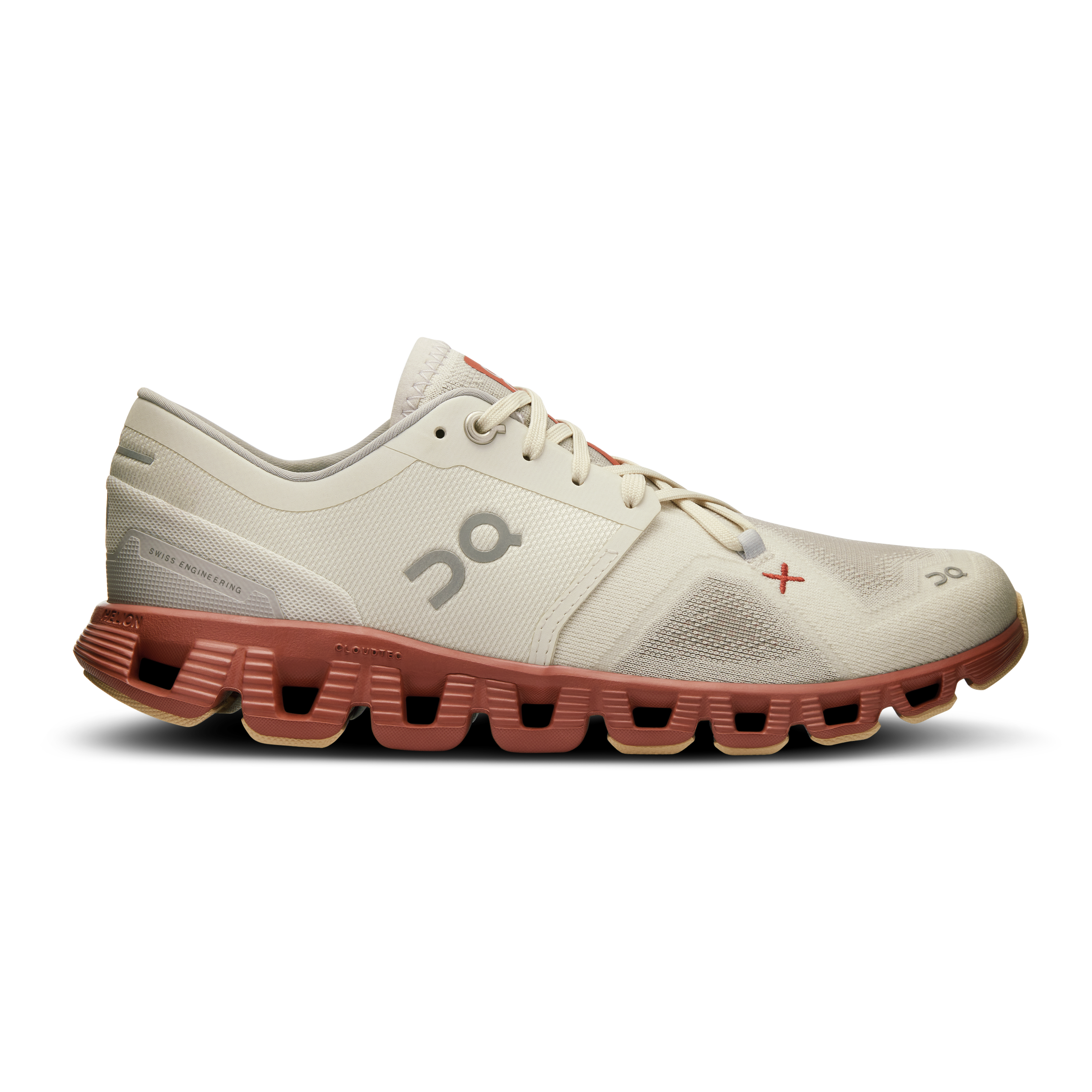 On Running Women's Cloud X 3 Running Shoes - Lightweight & Breathable for Training & Gym Workouts - Ice/Auburn Color - Perfect for Jogging, Fitness & Active Lifestyle