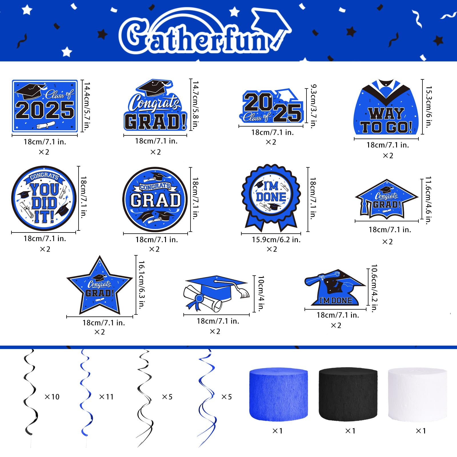 2025 Graduation Decorations Set - Congrats Banner, Backdrop & Balloons for High School & College Party