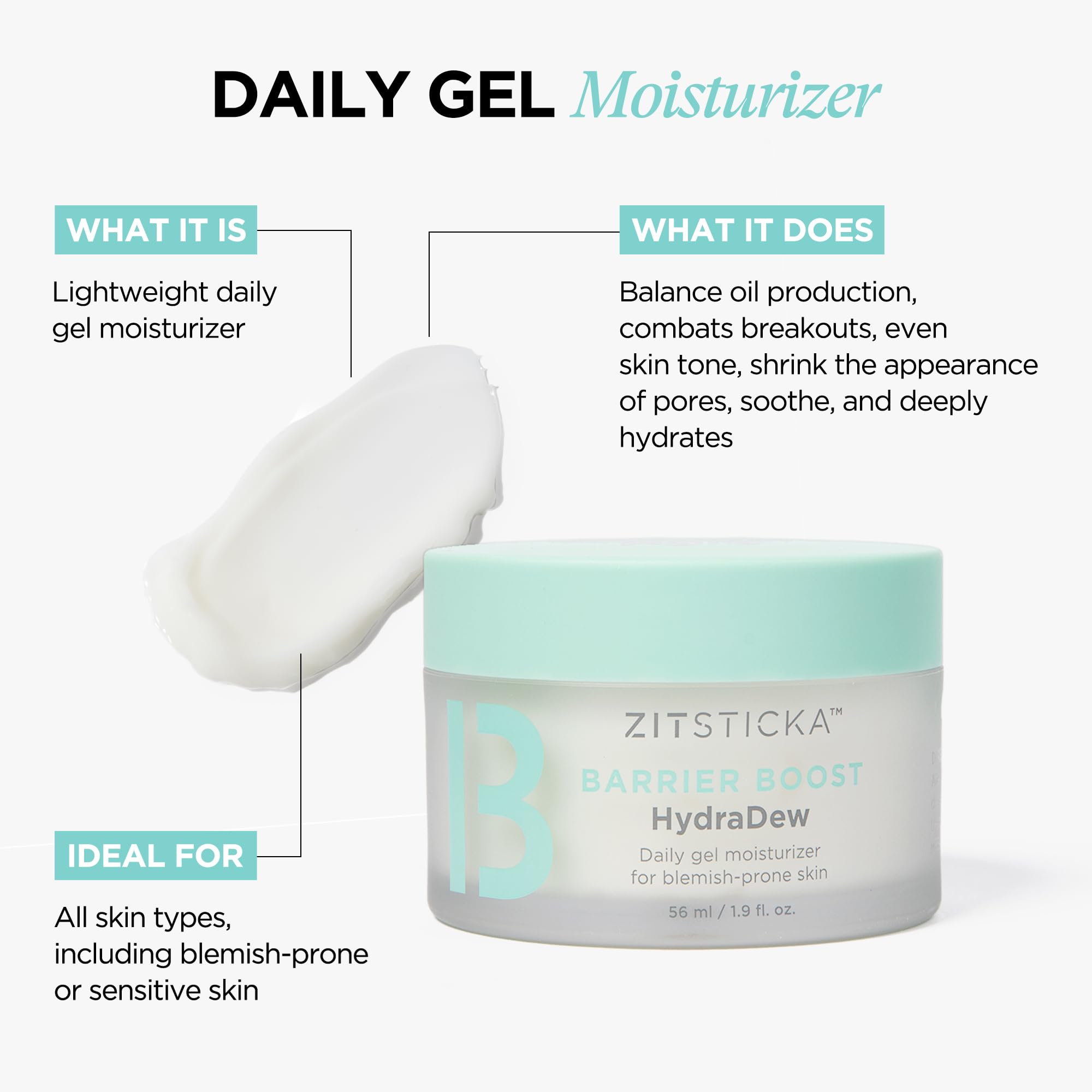 ZitSticka Killa Acne Patches & HydraDew Gel Moisturizer for Face - Fast Pimple Treatment & Hydrating Skincare for Clear Skin | Perfect for Overnight Spot Treatment & Daily Moisturizing Routine