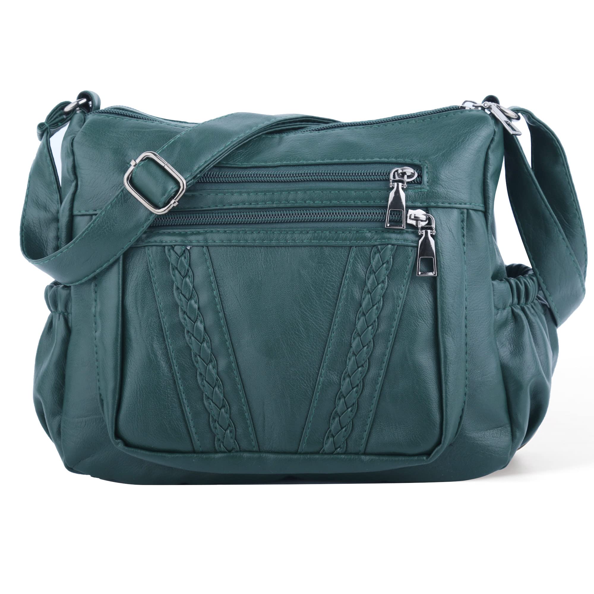 ELDA Women's Crossbody Bag - Soft PU Leather Shoulder Purse with Multiple Pockets | Fashionable Handbag for Daily Use, Travel & Shopping