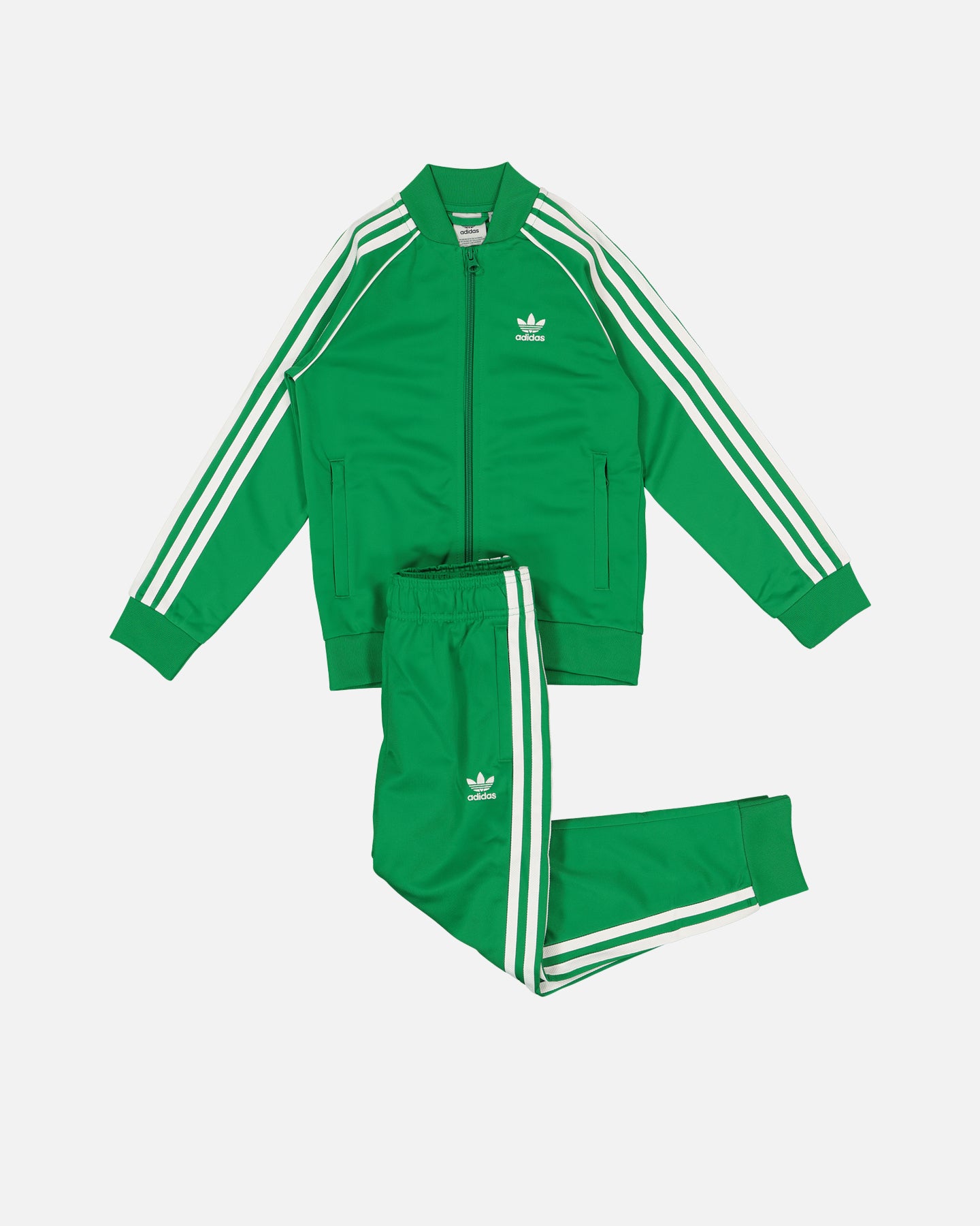 Adidas Kids' Adicolor SST Tracksuit - Green Athletic Outfit for Boys & Girls - Perfect for School, Sports & Casual Wear