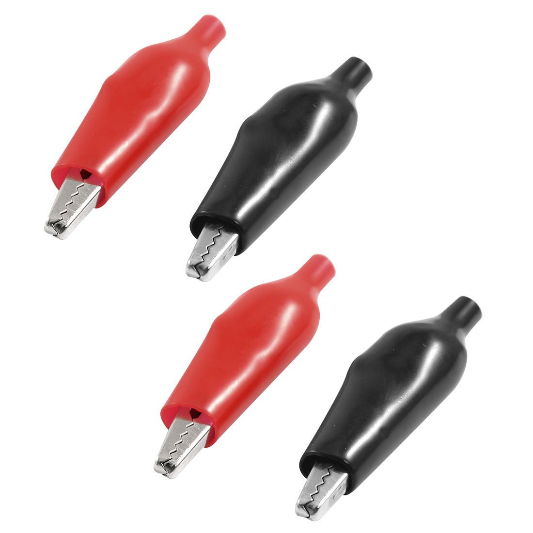 4 Pcs Insulated Plastic Boot Alligator Clips for Electrical Testing - 58mm Heavy Duty Test Clamps with Metal Jaws - Perfect for Voltage Testing, Circuit Repair & DIY Electronics Projects