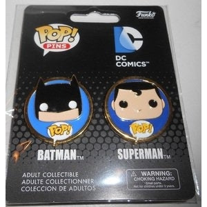 DC Universe Pop! Pins - Batman & Superman Collectible Enamel Pins for Fans, Gifts & Cosplay Accessories - Perfect for Backpacks, Jackets & Comic Conventions