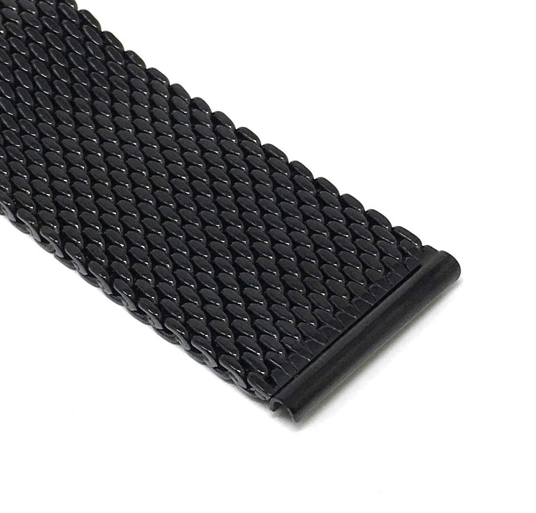 Stainless Steel Mesh Watch Band for Men & Women - 20mm Adjustable Strap for Daily Wear