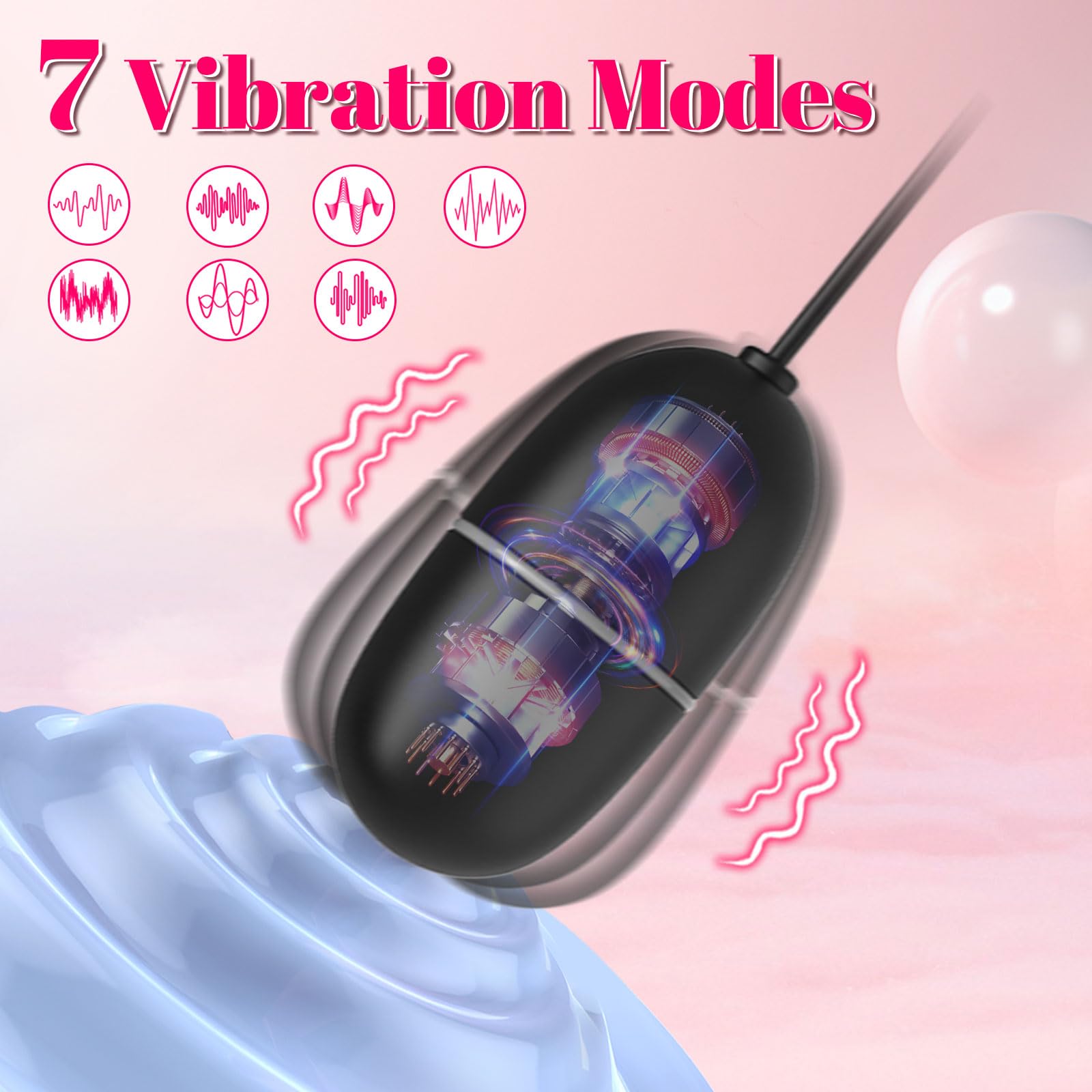 7-Speed Mini Bullet Vibrator for Women - Remote Control USB Rechargeable G-Spot & Clitoral Stimulator - Couples Sex Toy for Bedroom & Travel Use