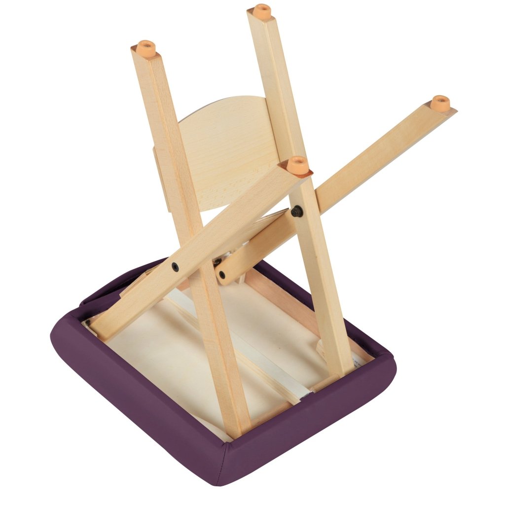 Portable Folding Wooden Massage Stool - Lightweight Foldable Tattoo Stool for Home, Spa & Salon Use