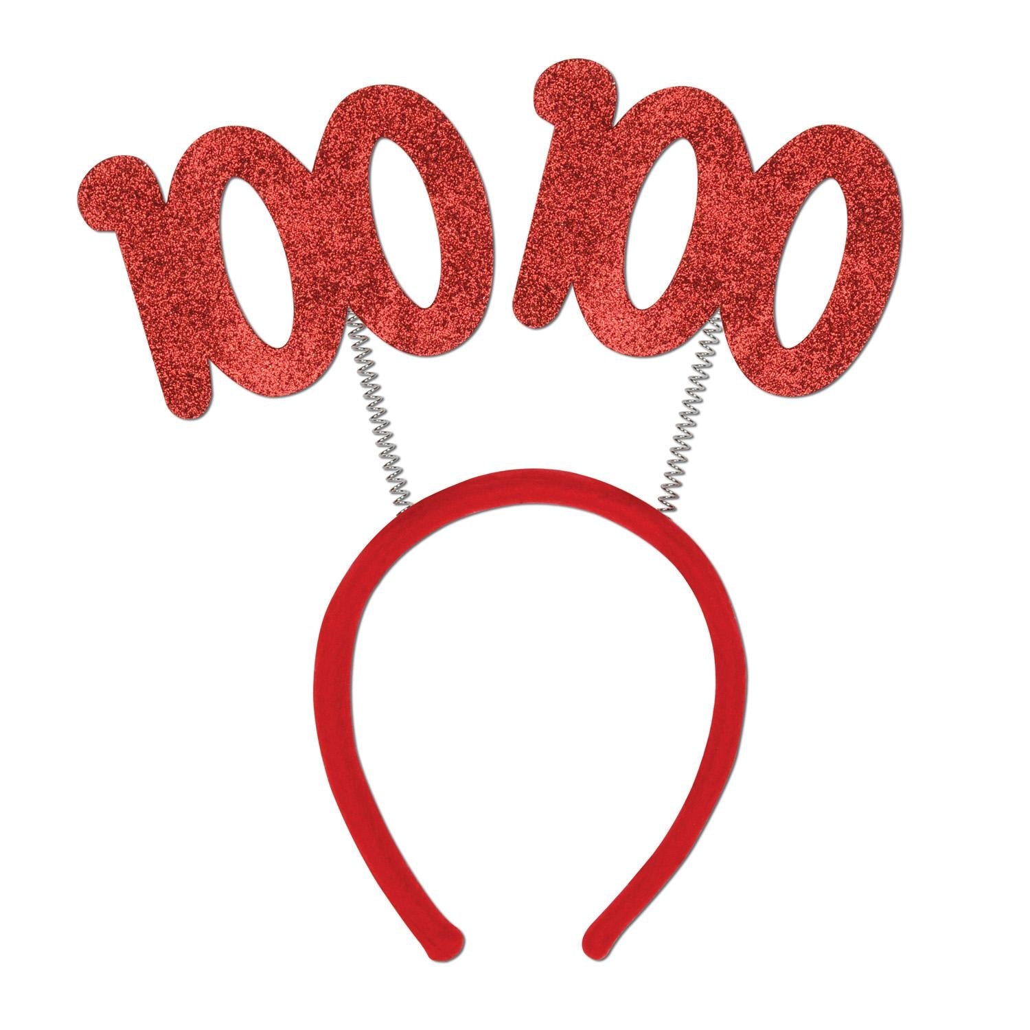 12 Pack Beistle 100th Birthday Party Glittered Boppers - Fun Celebration Decorations for Milestone Birthday Parties, Anniversaries & Special Events