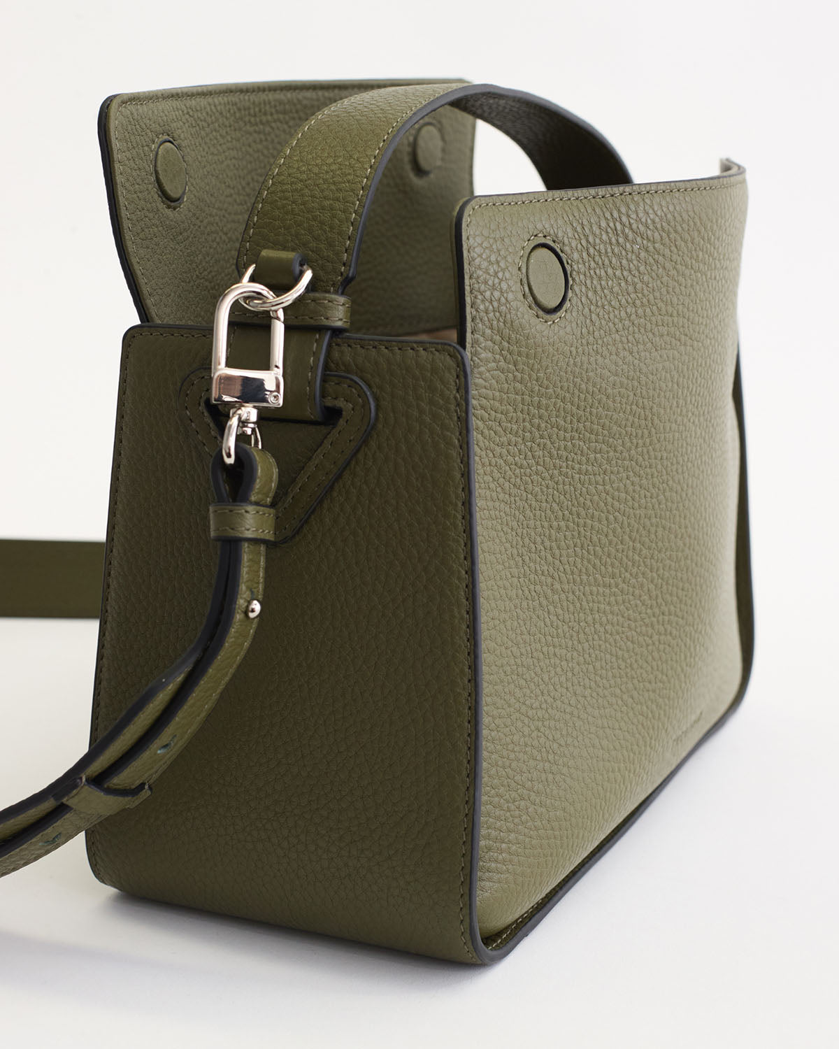 Premium Olive Pebbled Leather Clementine Bag - Stylish & Durable Crossbody Purse for Women | Perfect for Work, Travel & Everyday Use