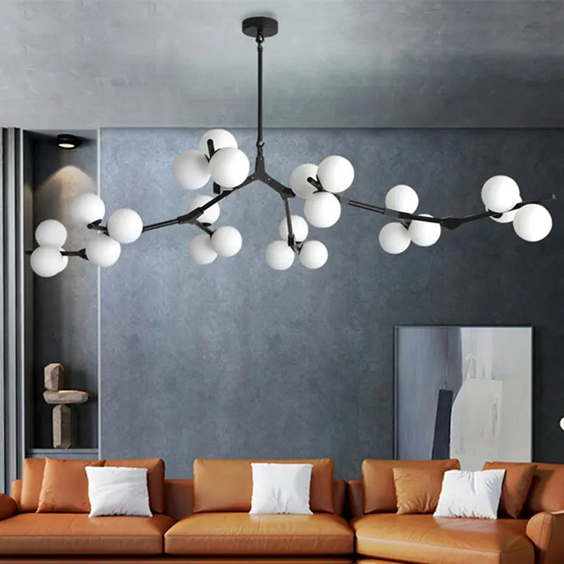Modern Tree Branch Ceiling Light Fixture - Rustic Wooden Chandelier for Living Room, Bedroom & Dining Room - Nature-Inspired Lighting Decor for Home & Commercial Spaces