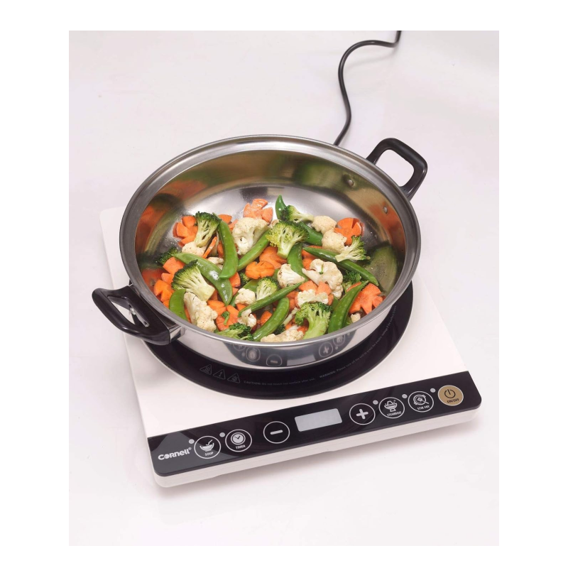 Cornell CICSP683G Induction Cooktop with Stainless Steel Pot - Fast, Energy-Efficient Cooking for Home & Restaurant Use