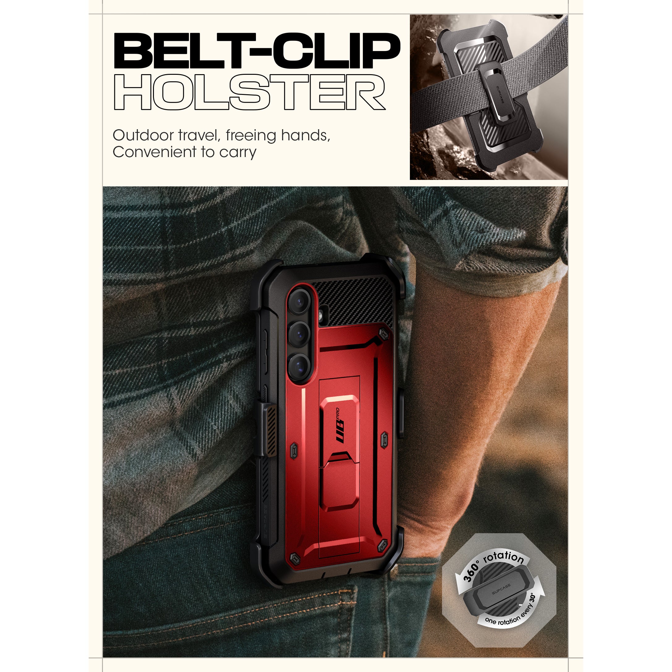 Samsung Galaxy S25 Unicorn Beetle PRO Heavy Duty Rugged Case - Shockproof & Drop Protection, Metallic Red - Perfect for Outdoor, Work & Extreme Sports