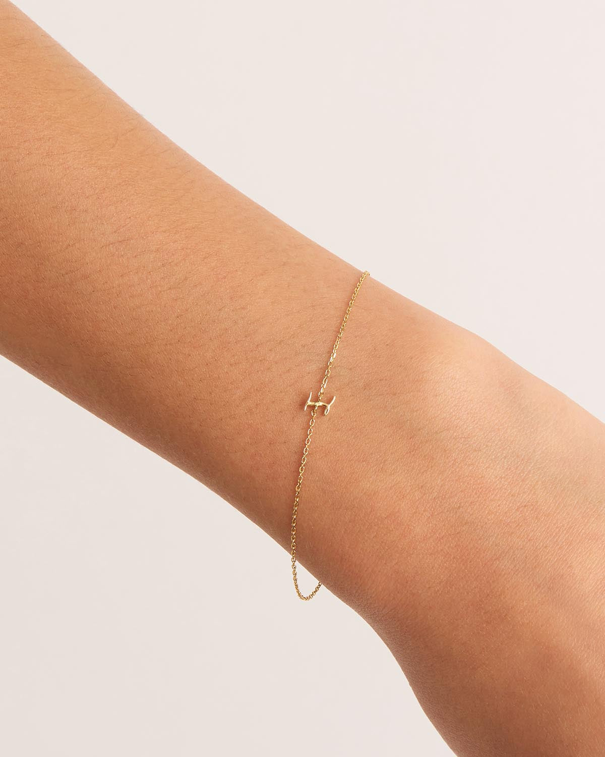 14K Solid Gold Love Letter Bracelet - Dainty & Elegant Jewelry for Women, Perfect Gift for Anniversary, Valentine's Day & Special Occasions