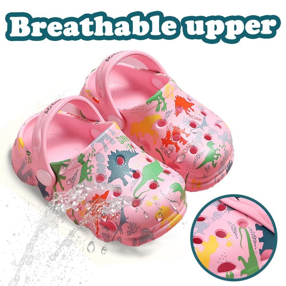 **Non-Slip Lightweight Dinosaur Clogs for Toddlers – Boys & Girls Garden Shoes, Beach, Pool & Shower Slippers – Comfortable Kids Sandals for Outdoor Play**