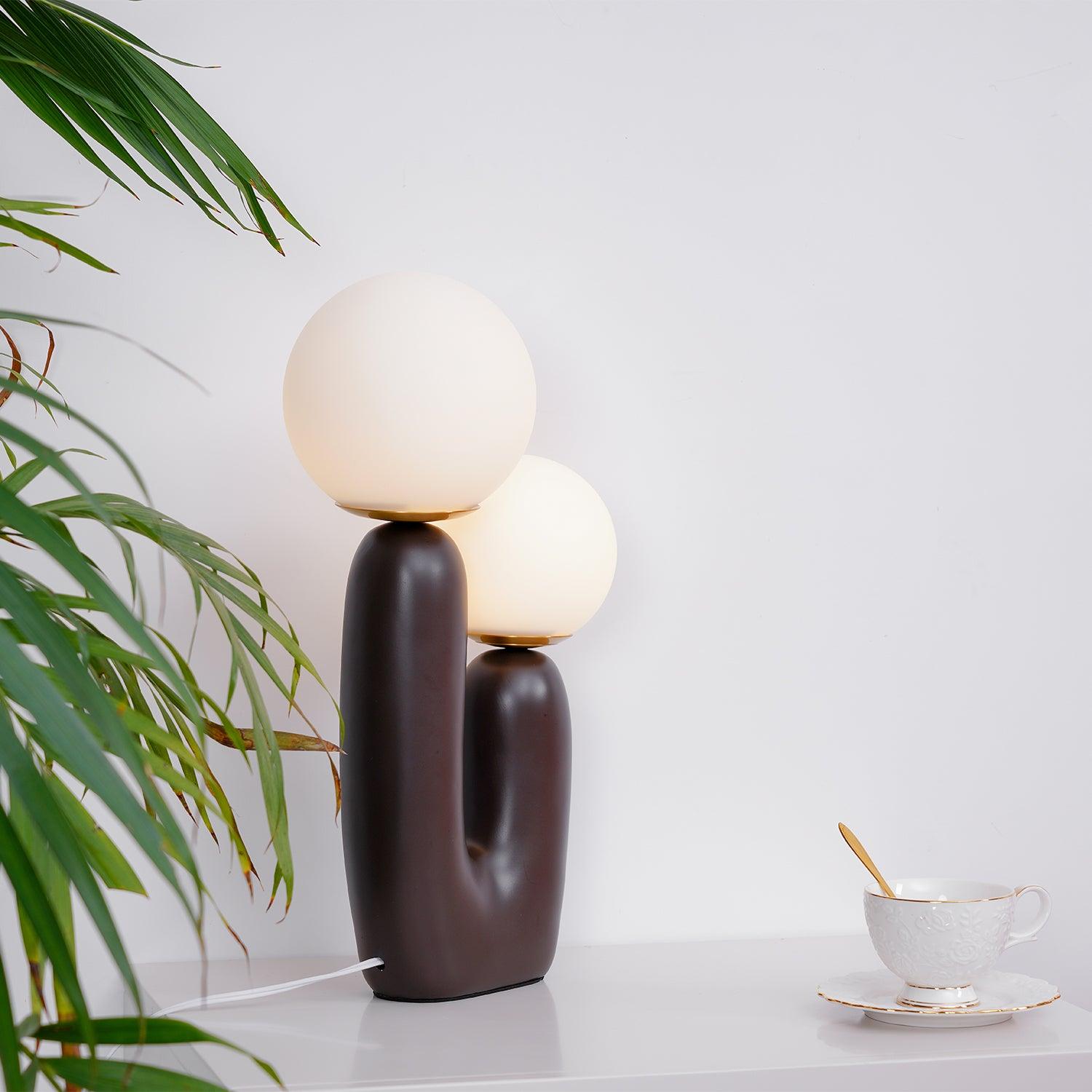Modern Oo Smooth Table Lamp - Soft Glow Bedside Lighting for Bedroom, Living Room & Office - Energy Efficient LED Desk Lamp with Touch Control & Adjustable Brightness