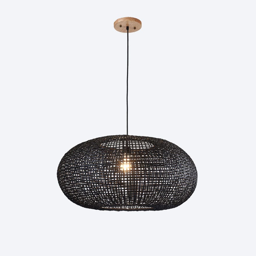 Handwoven Rattan Pendant Light - Natural Boho Ceiling Fixture for Living Room, Bedroom & Dining Area | Eco-Friendly Wicker Chandelier for Home Decor
