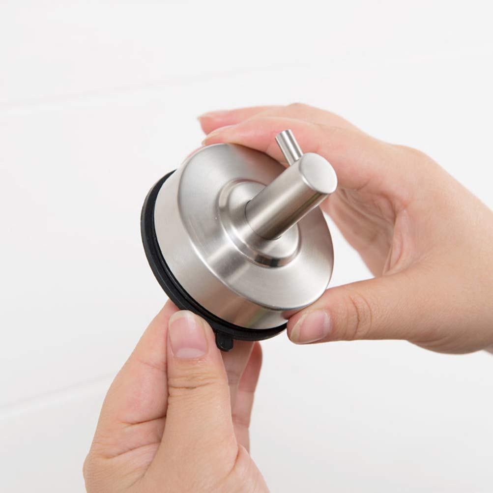 Stainless Steel Shower Hooks - 12 Pack Rustproof Bathroom Towel Hooks with Strong Suction Cups for Shower, Bathroom, Kitchen - No Damage Hanging Solution for Towels, Robes, Clothes, Bags (304 Grade) - Perfect for Small Spaces, Apartments, Dorms, RVs