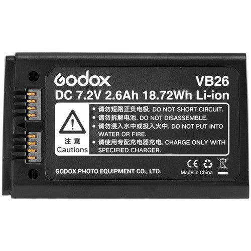 Godox VB26 Rechargeable Lithium Battery for V1 Flash - Compatible with Godox V1 Speedlite, V1R, V1N - Perfect for Wedding, Portrait & Studio Photography