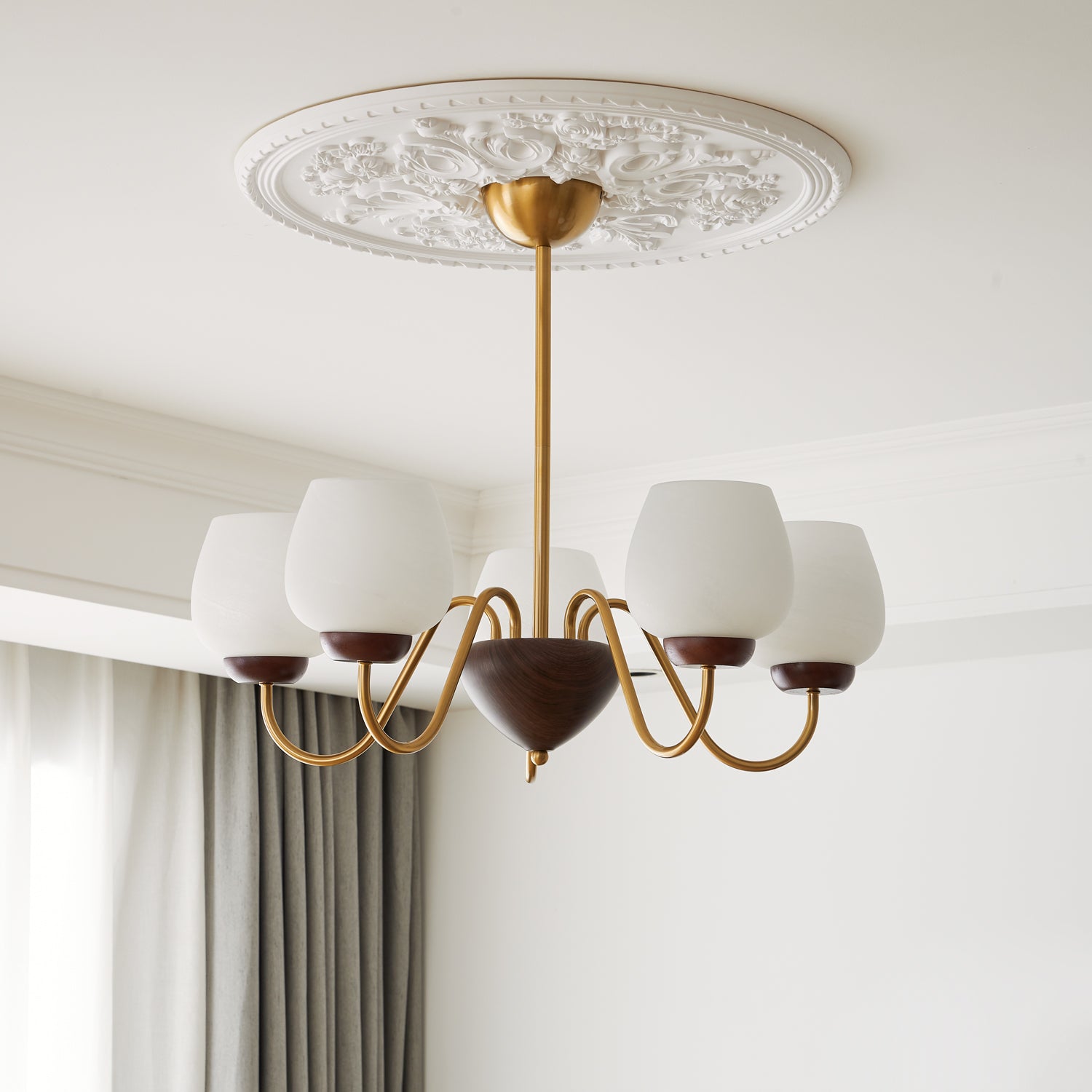 Elegant Aurora Crystal Chandelier - Modern Ceiling Lighting Fixture for Dining Room, Bedroom & Living Room Decor