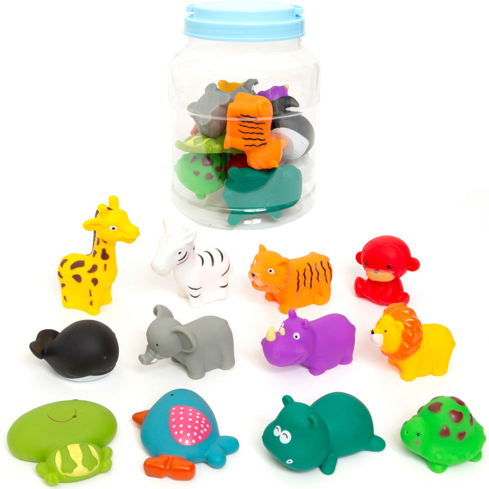 Boley Splash Zoo Safari 12-Piece Bath Toy Set for Kids - Fun Animal-Themed Bathtub Toys for Toddlers & Infants - Perfect for Bath Time Play & Water Sensory Activities