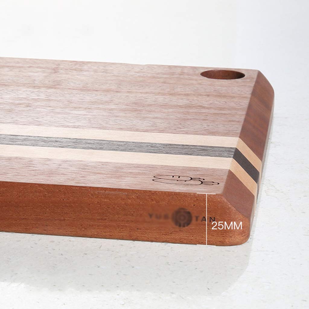 Premium Solid Wood Chopping Board - 25mm Thick Colorblock Cutting Board for Kitchen, Vegetables & Fruits | Durable Wooden Carving Board for Home Cooking, Meal Prep & Entertaining