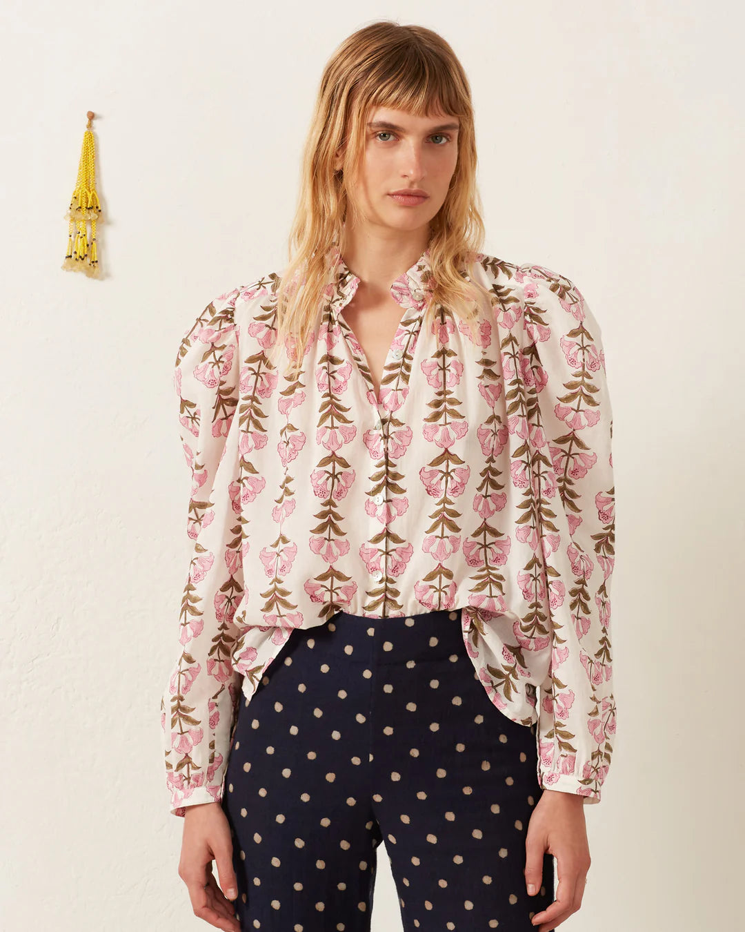 Alix Of Bohemia Annabel Trumpet Lily Shirt - Elegant Floral Blouse for Women | Perfect for Spring Outfits, Garden Parties & Casual Wear