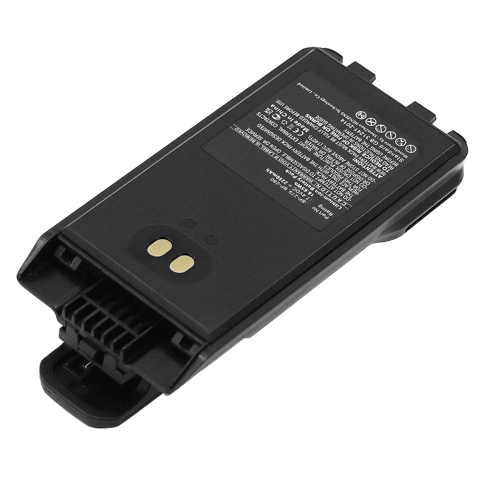 Synergy Digital 2-Way Radio Battery - 2250mAh Li-ion Replacement for Icom IC-F2000S & BP-279 | 7.4V High Capacity Walkie Talkie Battery for Security, Construction & Outdoor Adventures