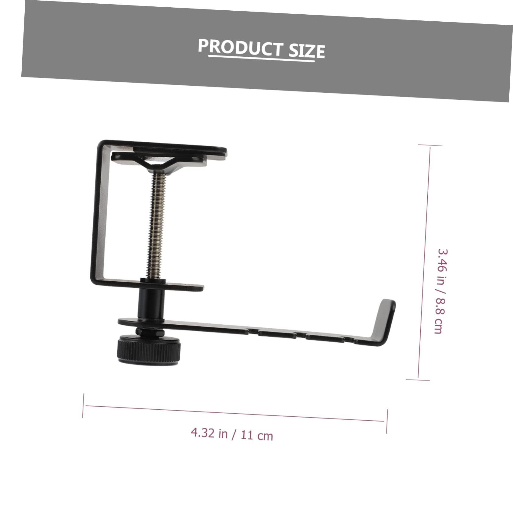 IMIKEYA 3-Pack Headphone Holder Hook - Adjustable Headset Stand Bracket for Desk, Computer, Gaming Setup & Office Organization (Black) - Perfect for Home, Office & Gaming Accessories