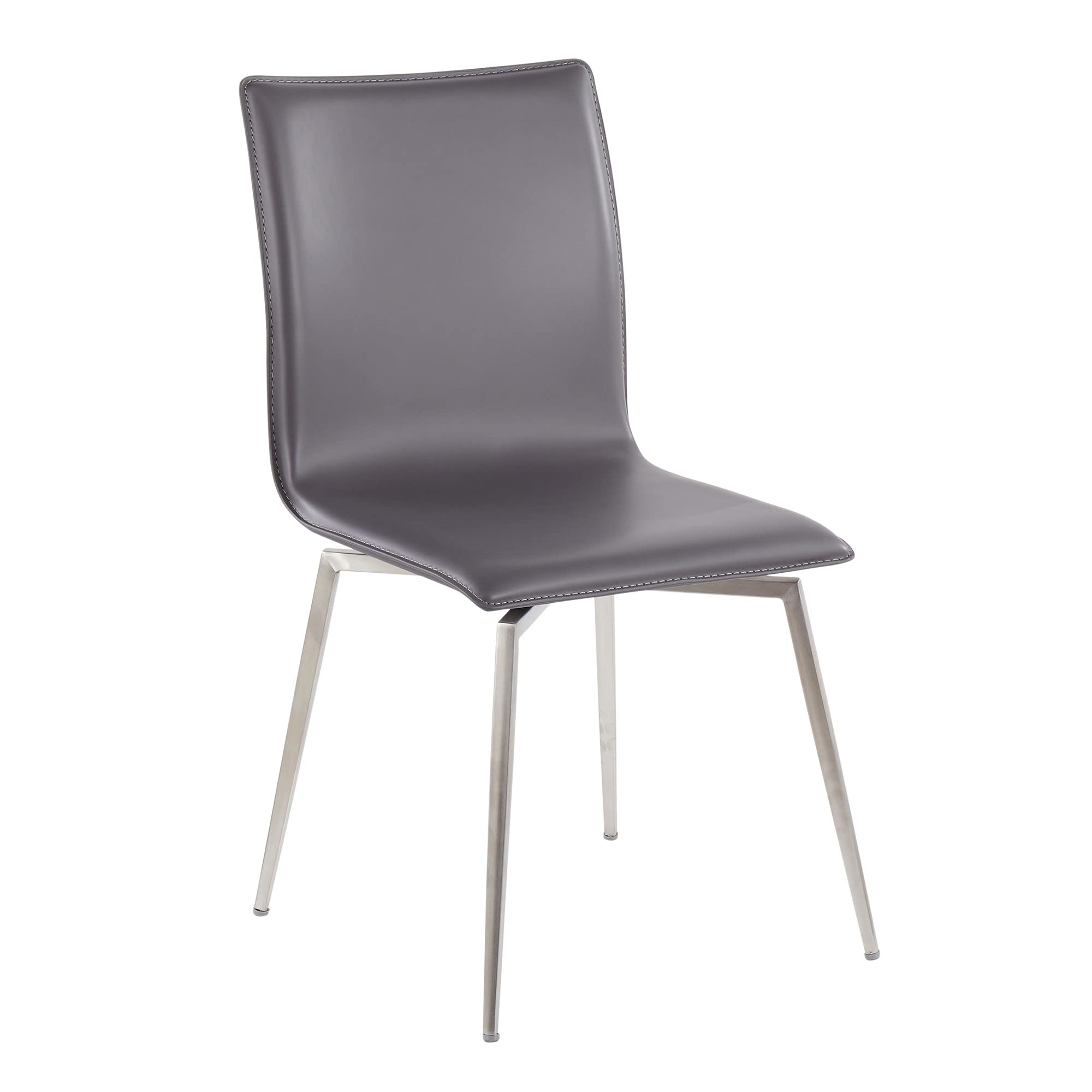 LumiSource Mason Upholstered Dining Chairs Set of 2 - Modern Kitchen Chairs with Comfortable Fabric Seat - Perfect for Dining Room, Breakfast Nook or Home Office