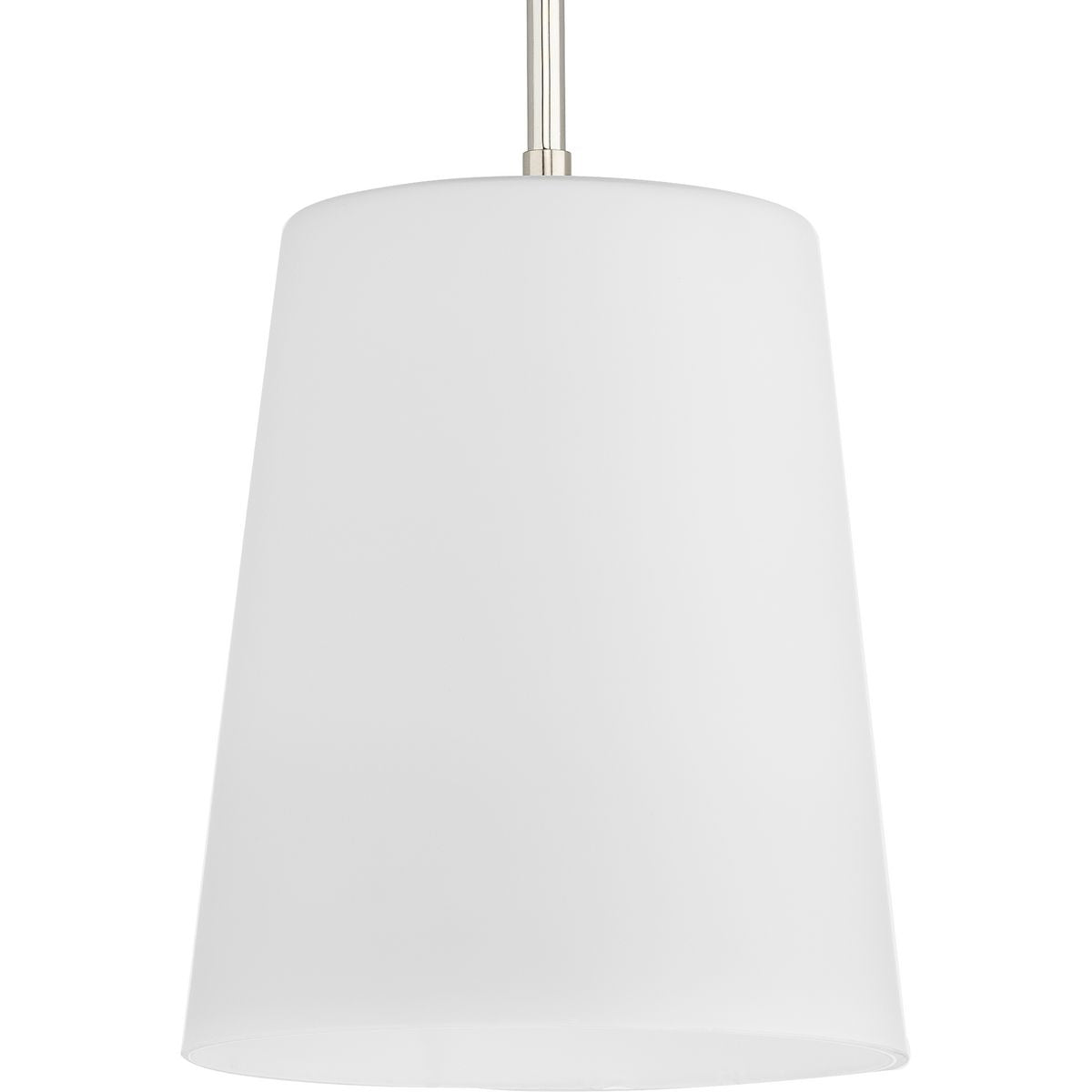 Clarion Collection One Light Etched White Glass Pendant Lighting Fixture - Modern Ceiling Light for Dining Room, Kitchen Island & Bedroom