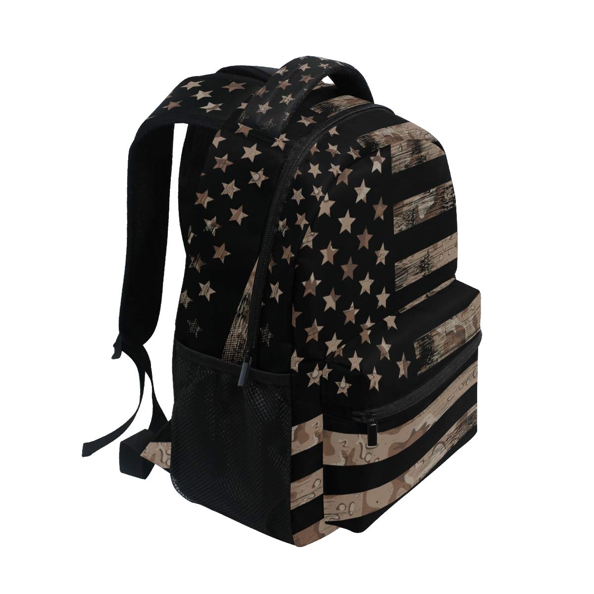 ALAZA American USA Flag Desert Camouflage Backpack for Kids - Durable School & Travel Bag with Multiple Pockets for Boys & Girls Under 13, Fits Laptop & iPad - Perfect for School, Camping & Outdoor Adventures