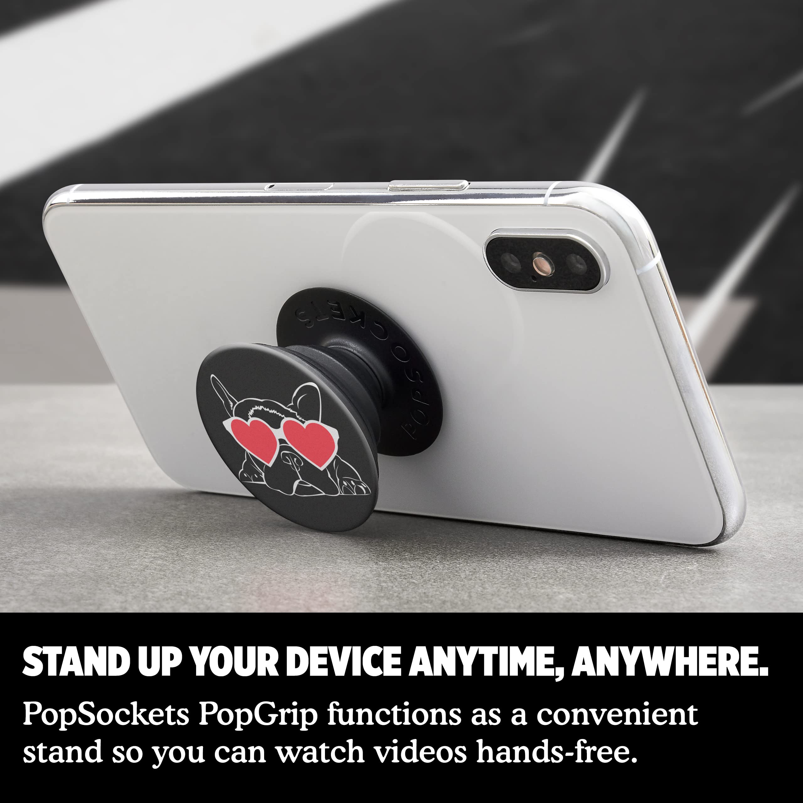 PopSockets Expanding Phone Grip with Kickstand - Sleepy Shades Design for iPhone & Android - Perfect for Hands-Free Viewing, Gaming & Selfies