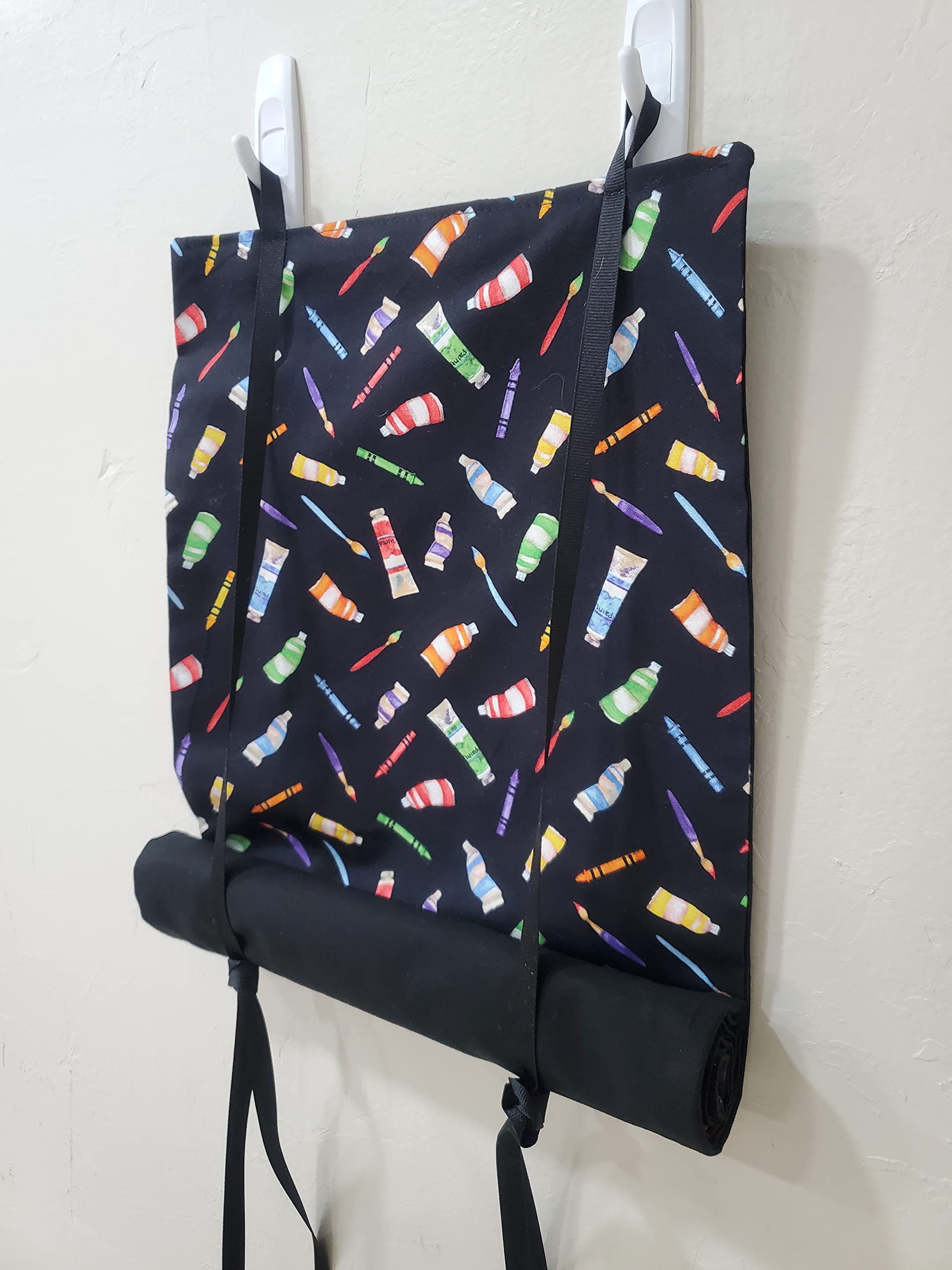 Black Background Classroom Door Security Curtain - Durable Art & Paint Supplies for Schools, Daycares & Offices | Perfect for Privacy & Safety