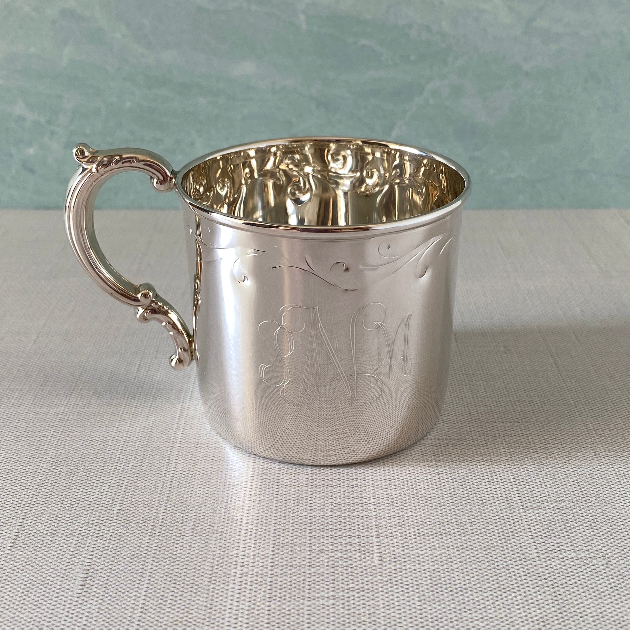 Sterling Silver Floral Baby Cup - Elegant Christening Gift for Newborns, Baptism, and Baby Showers - Perfect for Special Occasions and Keepsakes