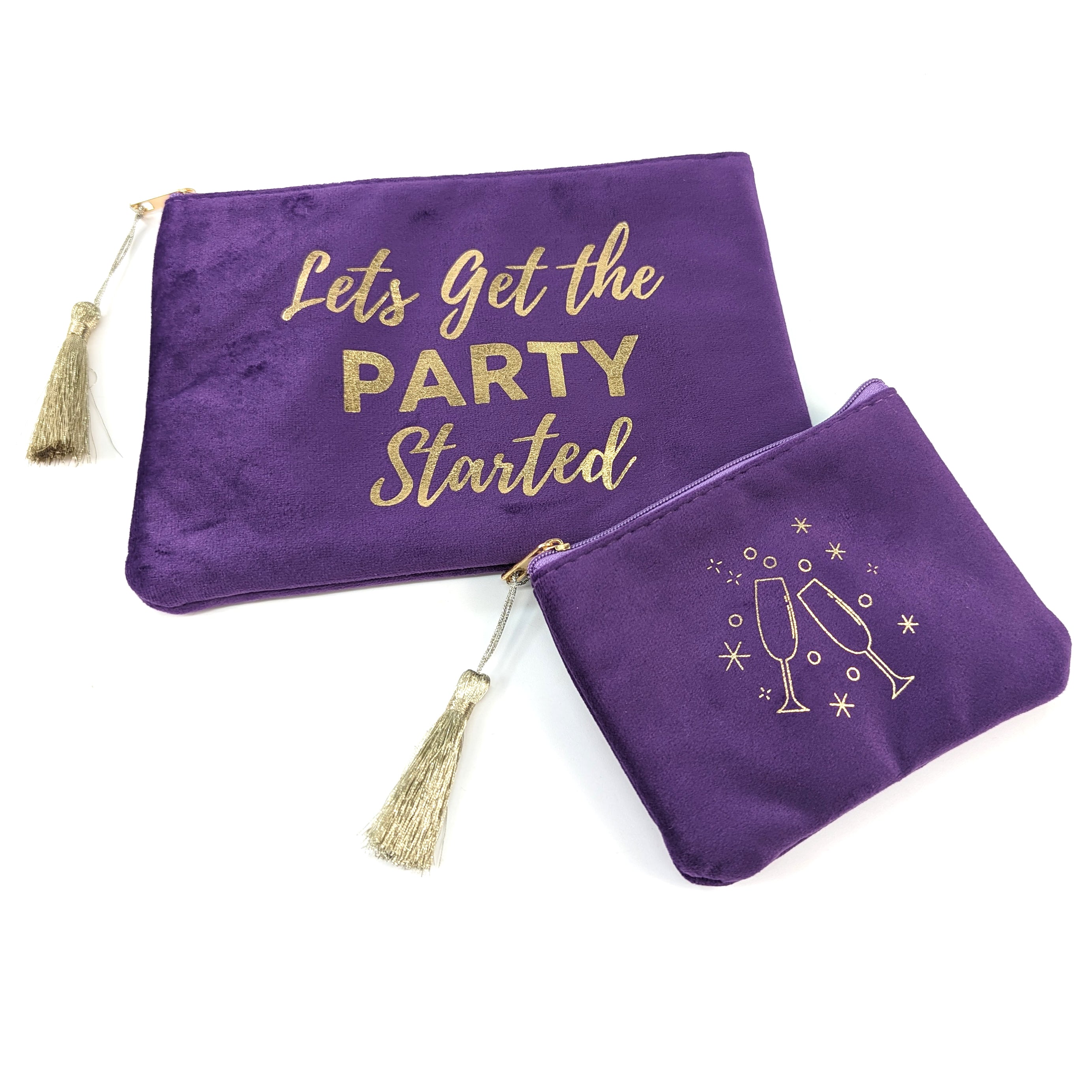 Premium Set of 2 Velvet Evening Bags & Clutches for Women - Elegant Party Accessories for Weddings, Prom & Special Occasions