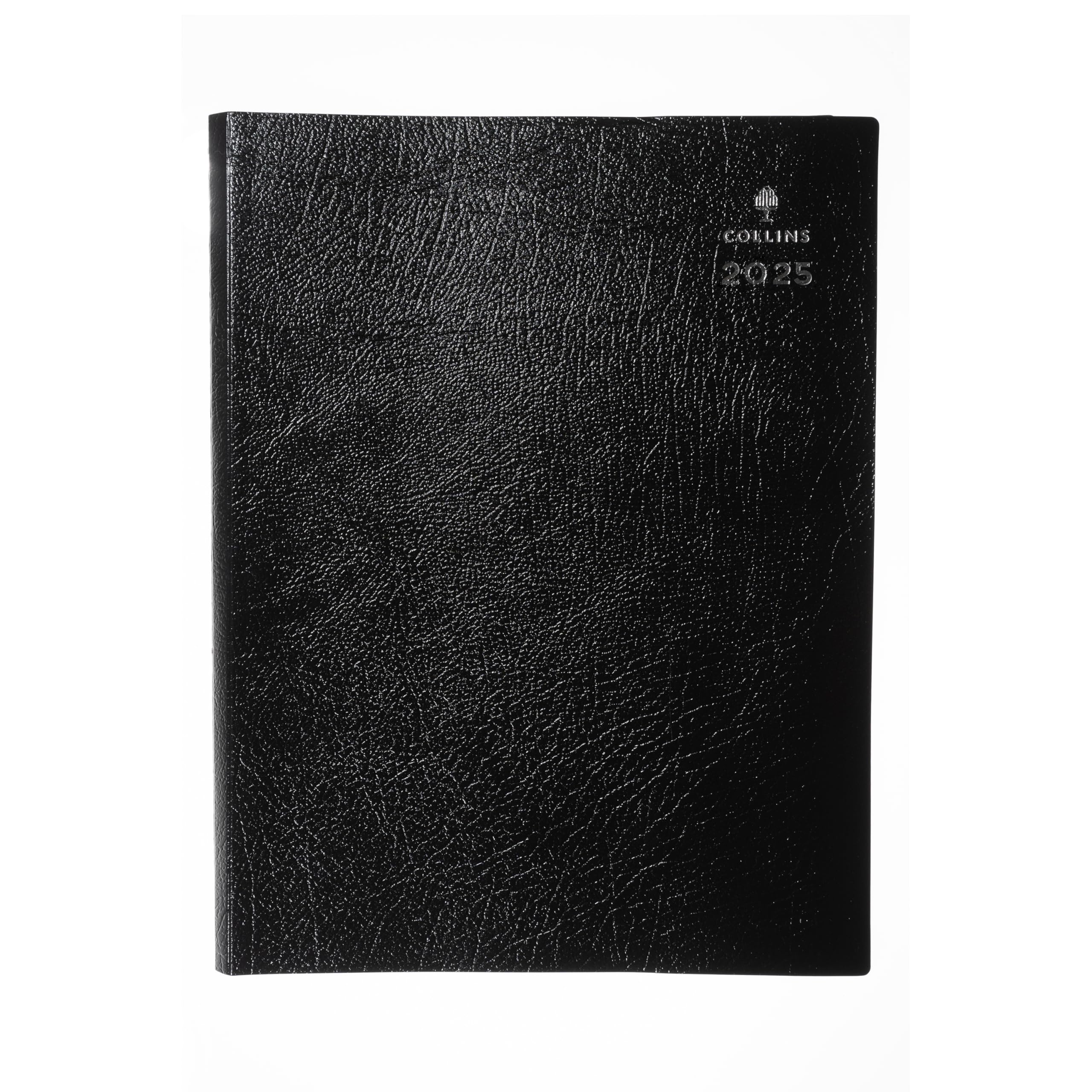 Collins Leadership 2025 Professional Diary - A4 Day Per Page Business Planner with Leathergrain Cover (4-Person Appointments, Graphite CP6742.99-25) - Perfect for Executives, Managers & Entrepreneurs - Ideal for Office Meetings, Client Scheduling & Daily Task Organization