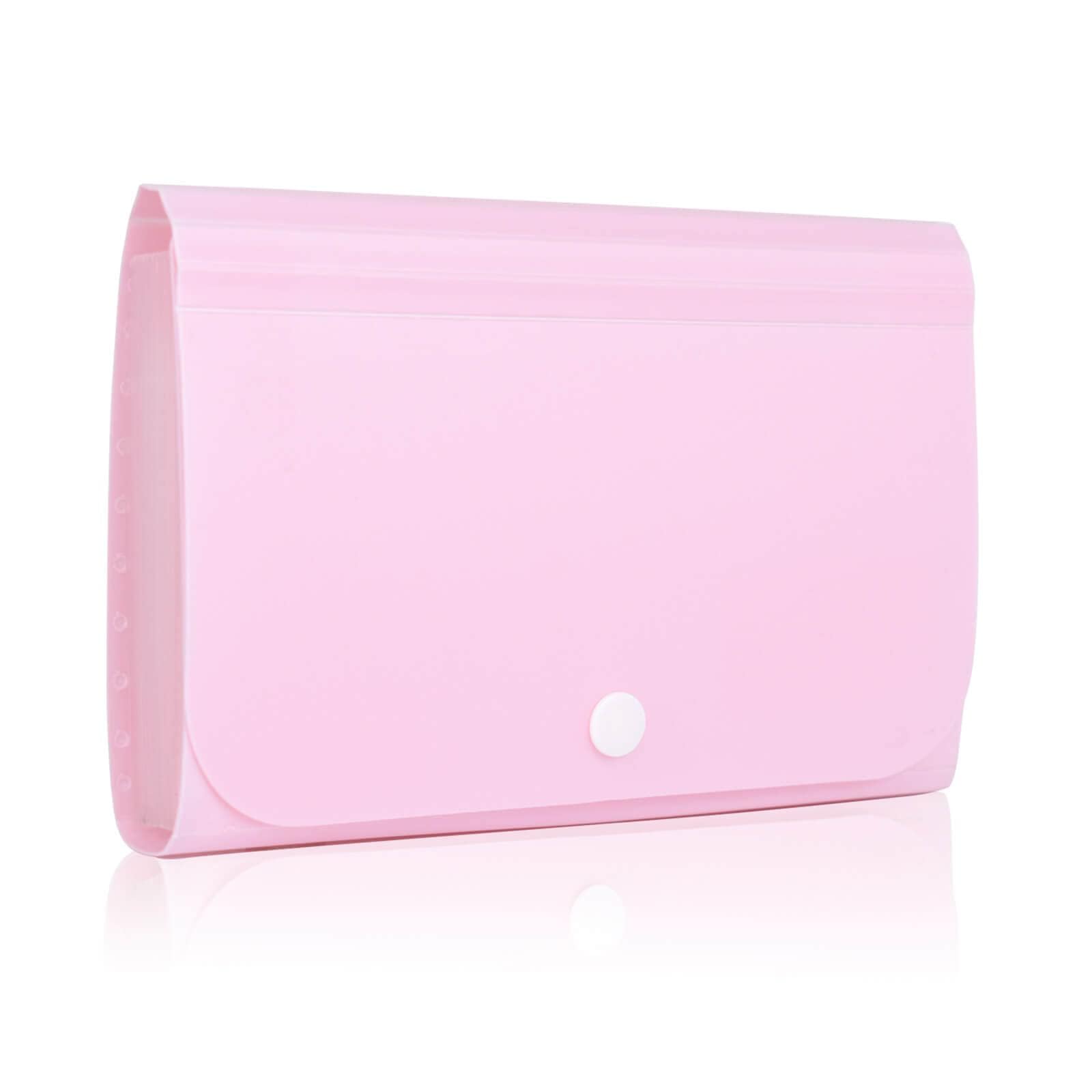 Receipt Organizer & Coupon Holder Wallet - 13 Pocket Mini File Folder for Cash, Tax Documents, Business Expenses & Shopping - 7x4.5 Inch Portable Checkbook Case with Label Tabs (Set of 4) - Perfect for Office, Home, Travel & Small Business Organization