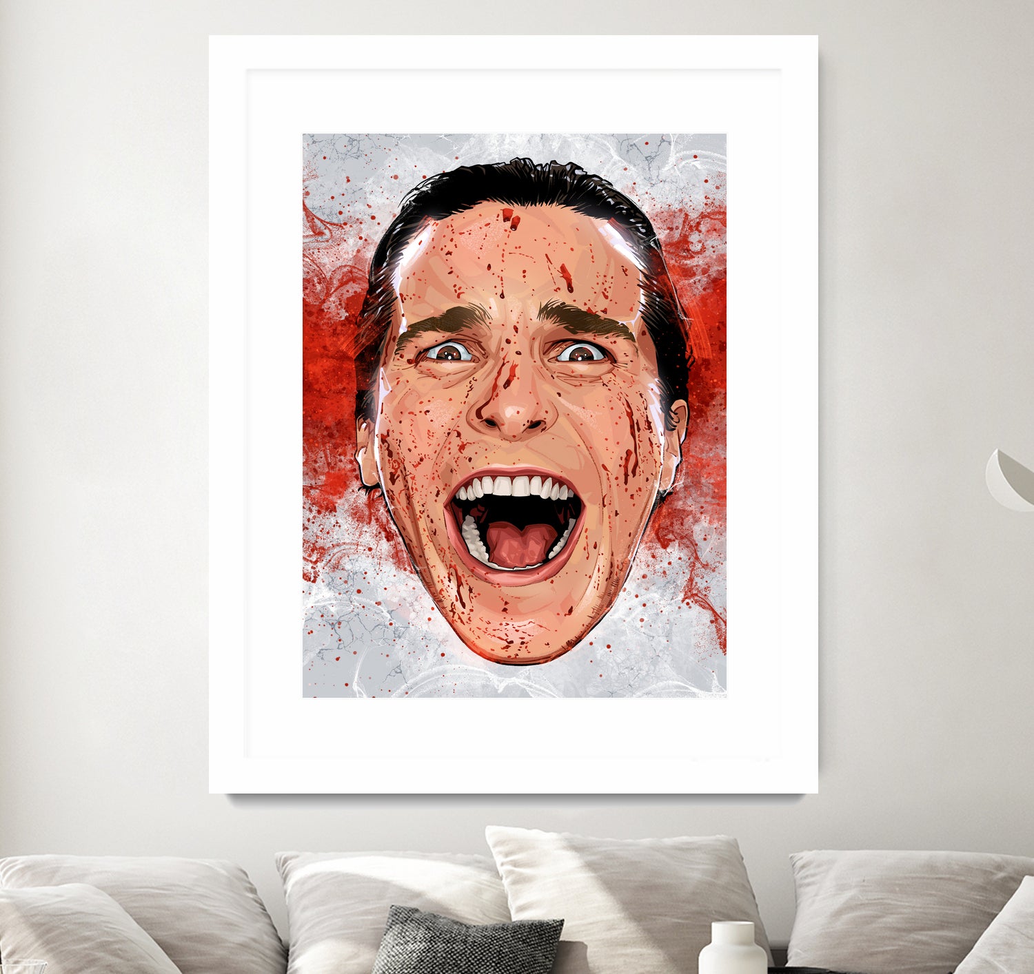 American Psycho Scream Mask - High-Quality Halloween Costume Accessory for Horror Movie Fans & Cosplay Enthusiasts | Perfect for Halloween Parties, Haunted Houses, and Scare Events
