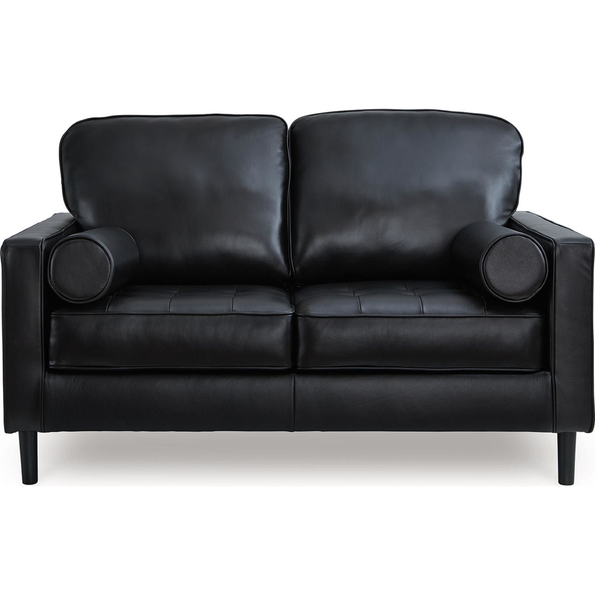 Bryceview Loveseat in Onyx - Modern Two-Seater Sofa for Living Room, Lounge & Small Spaces