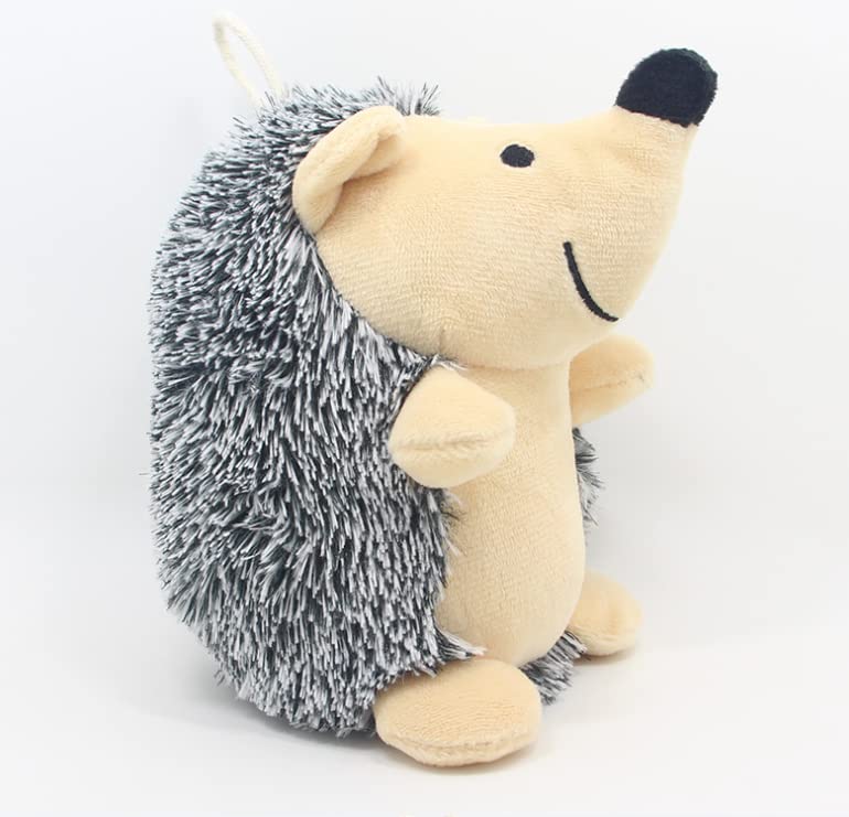 Durable Plush Hedgehog Dog Toy with Squeaker - Chew Proof & Teeth Cleaning for Small & Medium Dogs - Fun Interactive Puppy Training Toy for Indoor & Outdoor Play