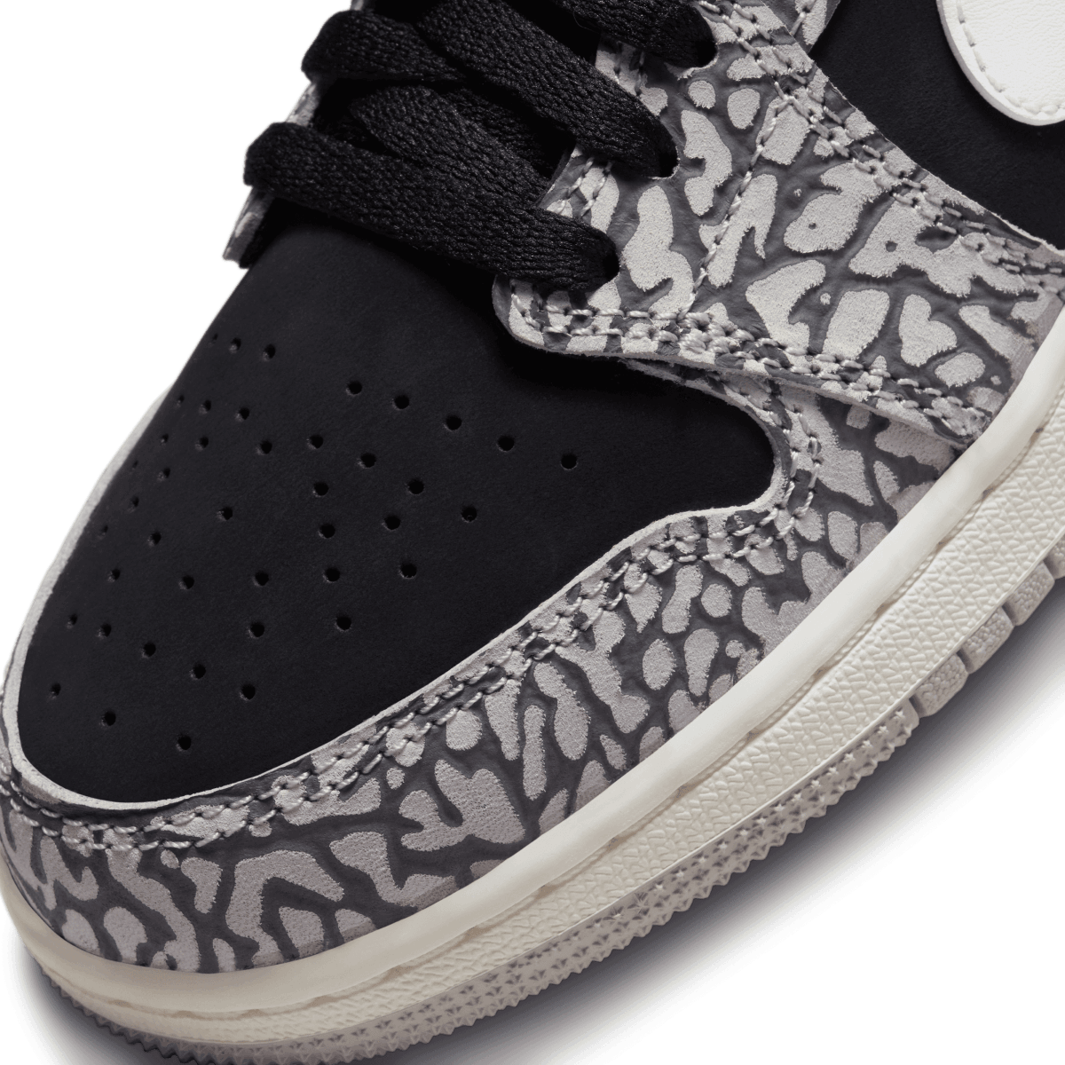 Air Jordan 1 Retro Low OG 'Black Elephant' Kids Basketball Shoes - Stylish Sneakers for Boys & Girls - Perfect for School, Sports & Casual Wear