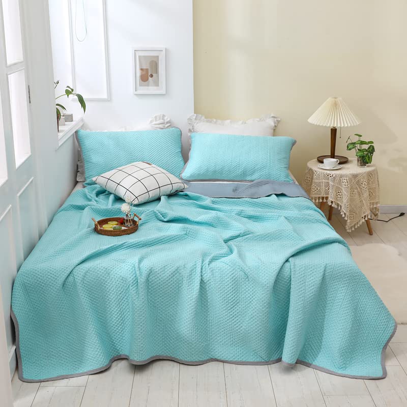 YHWW Summer Quilt Set - Lightweight Washed Cotton Cooling Blanket for Air Conditioned Rooms, Spring & Autumn Bed Cover or Sofa Throw (150x200cm) - Perfect for Home, Bedroom, and Living Room Comfort