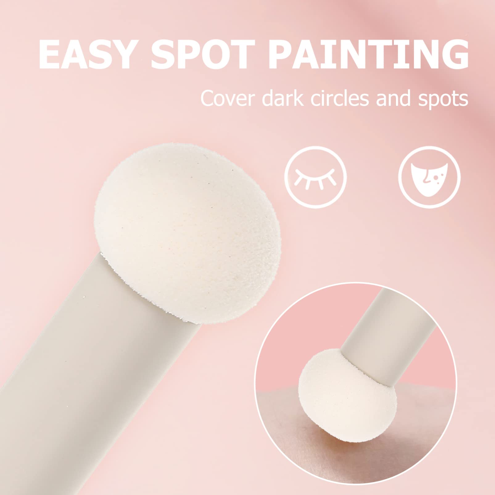SHERCHPRY 3Pcs Makeup Brush Set - Cosmetic Brushes, Eyeshadow Sponge Applicator, Mini Mushroom Foundation Sponge & Concealer Tools | Latex-Free Makeup Sponges for Flawless Blending | Perfect for Professional Makeup Artists & Beginners at Home