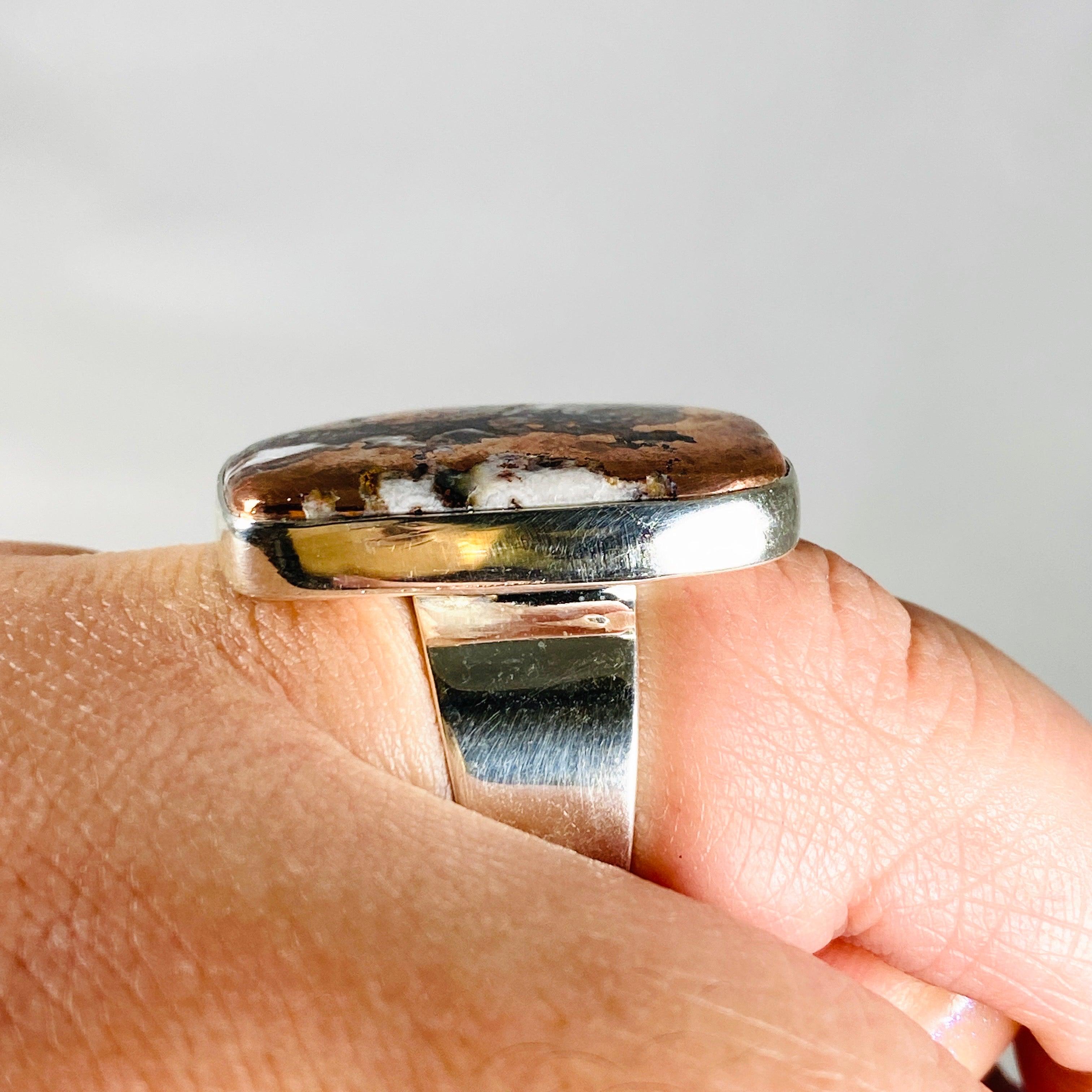 Copperite Rectangular Ring - Size 10 - KRGJ3040 - Elegant Minimalist Jewelry for Women - Perfect for Everyday Wear, Office & Special Occasions