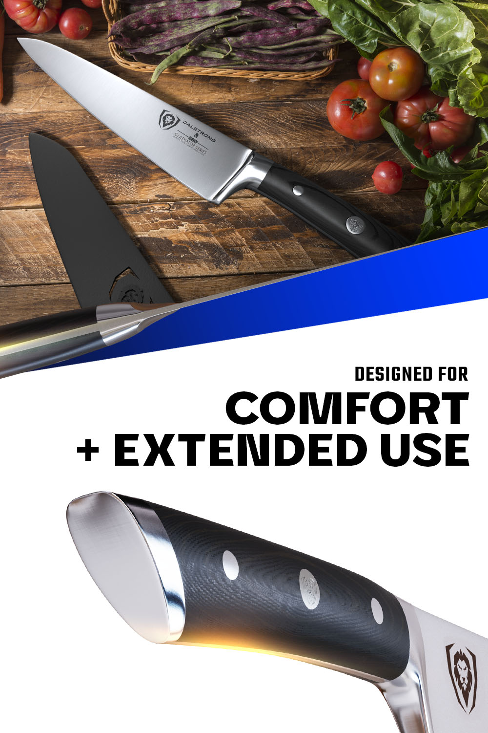 Premium 7-Inch Chef's Knife - Gladiator Series Elite Professional Kitchen Knife | NSF Certified | High Carbon German Steel | Dalstrong © | Perfect for Slicing, Dicing & Chopping Vegetables, Meat & Herbs