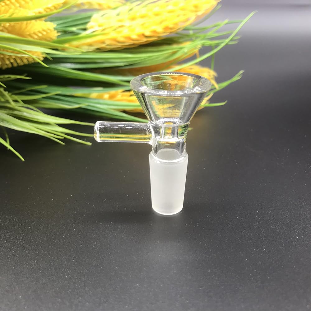8PCS Glass Funnel Set - 14mm Small Glass Funnels with 2 Cleaning Brushes, Handled Kitchen Mini Funnel for Liquids, Oils & Spices | Ideal for Home Kitchen, Lab Experiments, DIY Projects & Essential Oil Bottling