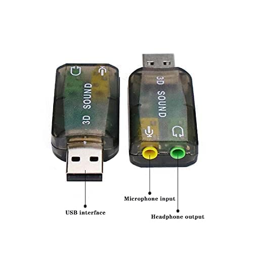 AdzMozi® 3D Sound Channel 5.1 USB Audio Controller - External Sound Card with 2 Channel for PC, Laptop, Computer | Perfect for Gaming, Music Production & Home Theater Systems