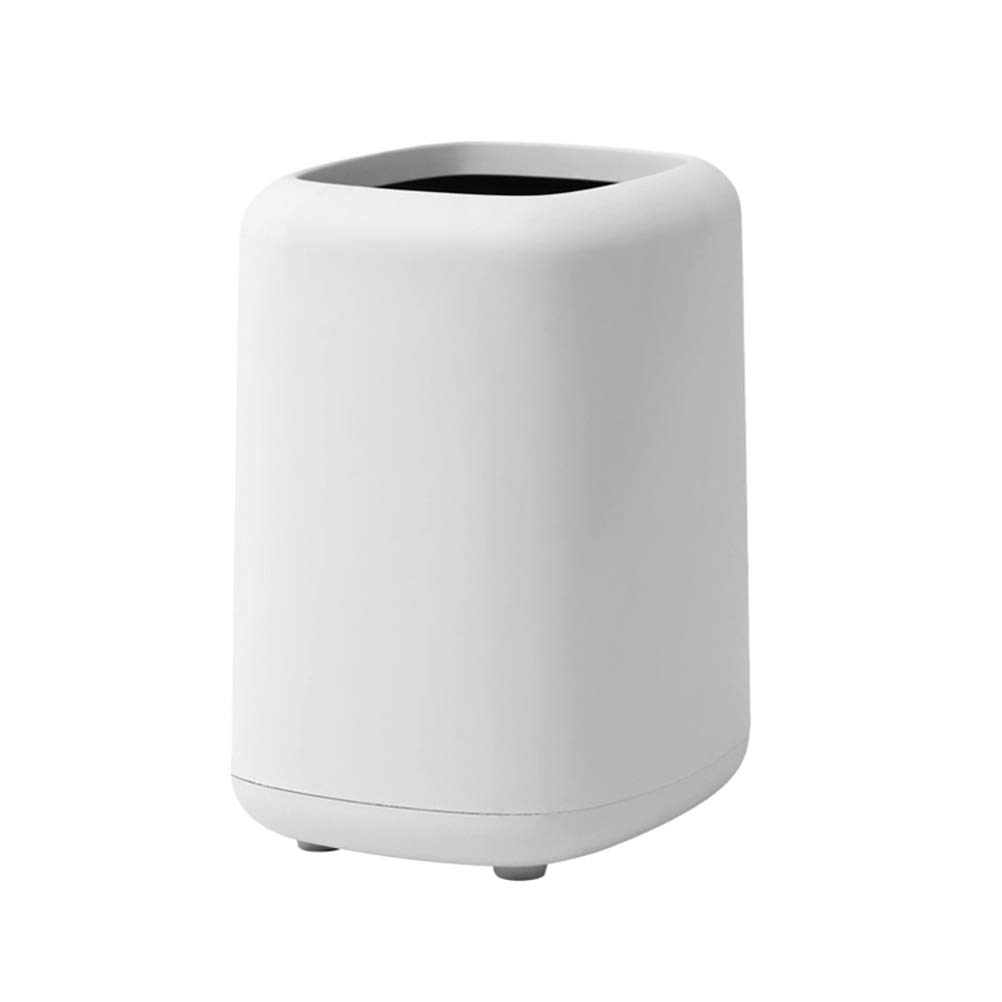 DOITOOL White Double Layer Trash Can - Household Waste Paper Basket, Recycling Bin, No Lid Garbage Container - Perfect for Kitchen, Bathroom, Office & Home Cleaning Accessories