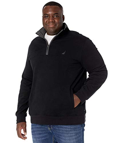 Nautica Big & Tall Men's Quarter-Zip Knit Sweater - Comfortable Pullover for Casual Wear, Office & Outdoor Activities