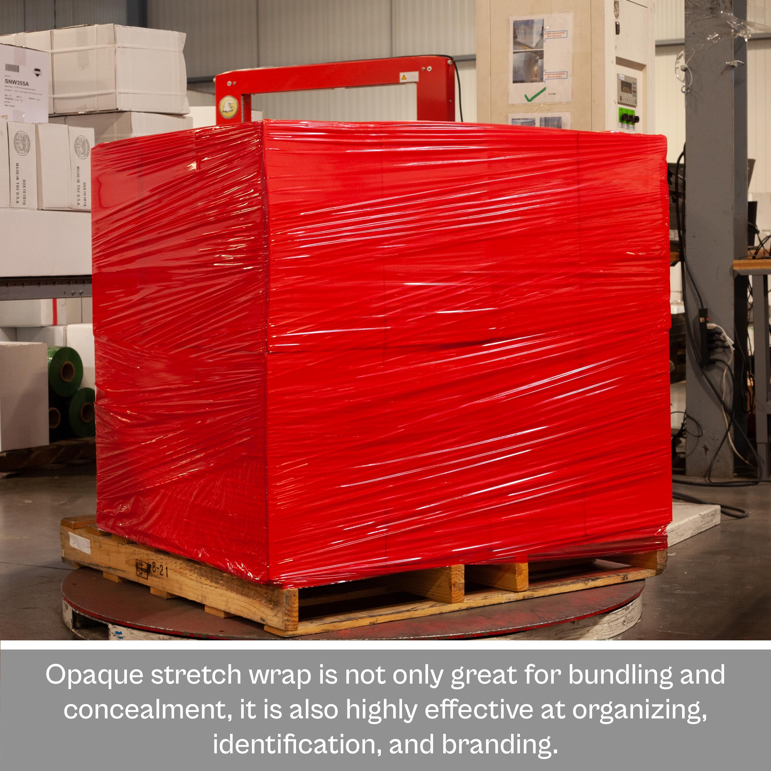 Red Stretch Wrap for Moving - 8 Pack of 18